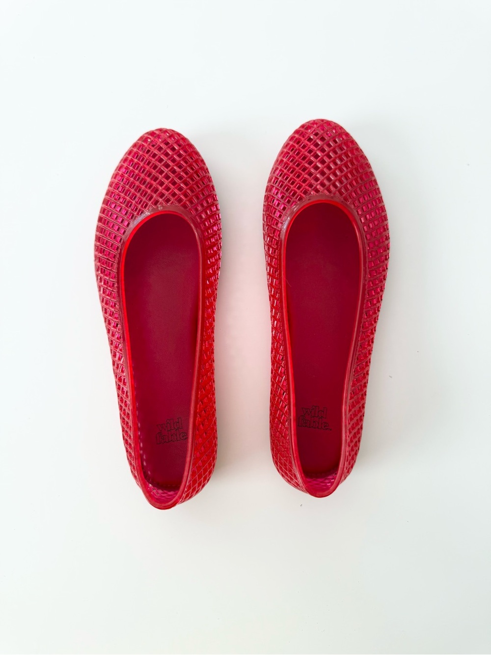 ✧ jelly ballet flats red mesh fisherman shoes ✧